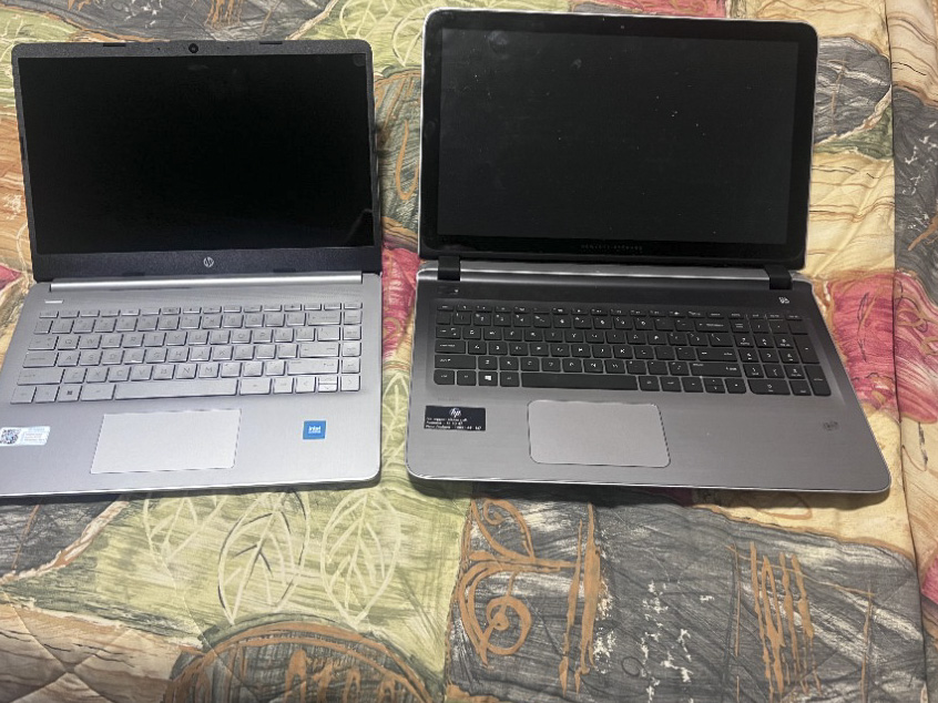 2 x hp laptops