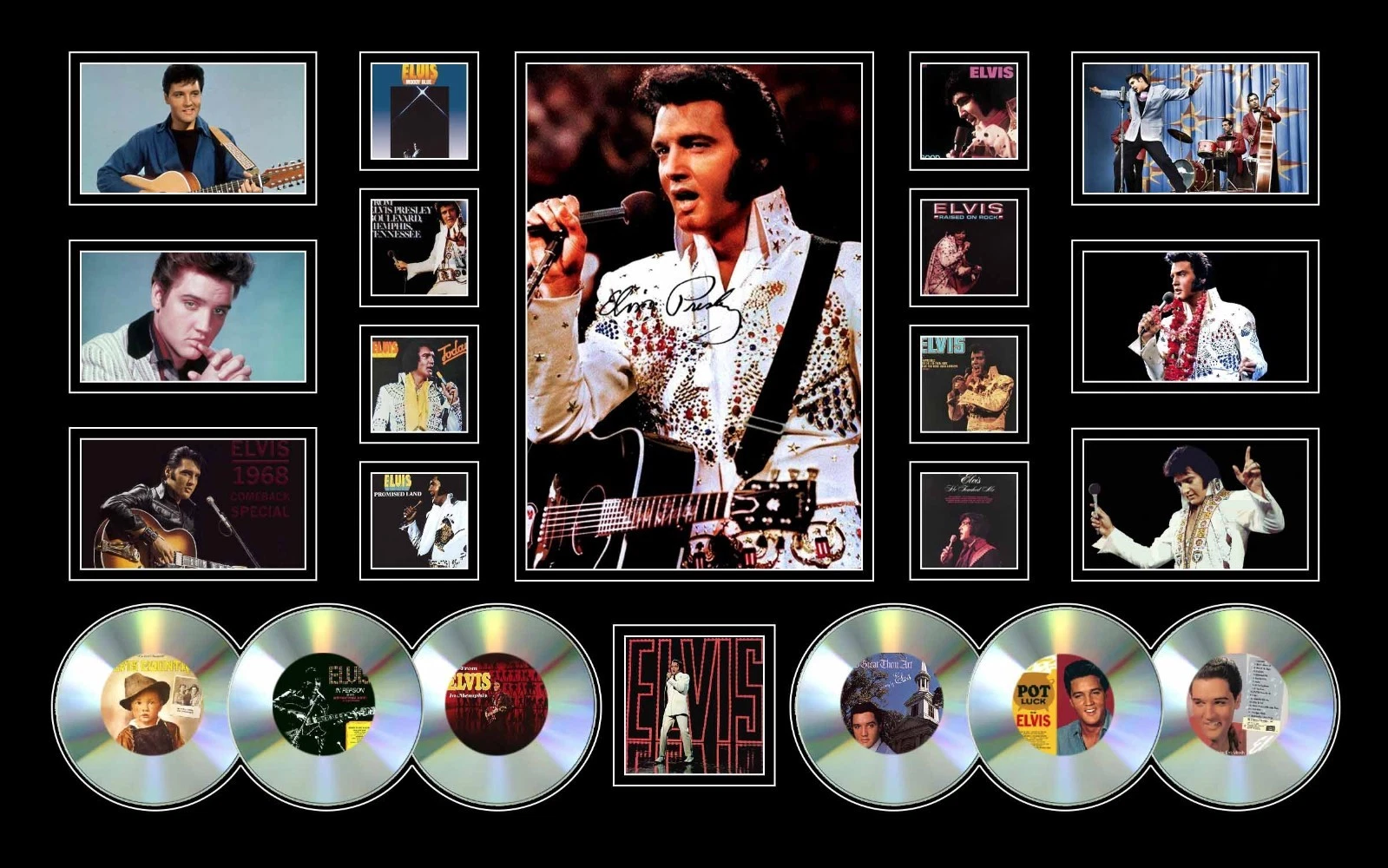elvis signed framed